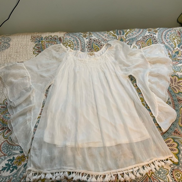 Giusy Tops - Giusy Women’s White Silk Shirt large